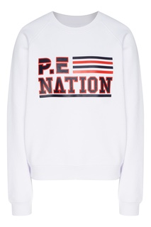 Белый свитшот с рукавами-реглан P.E Nation