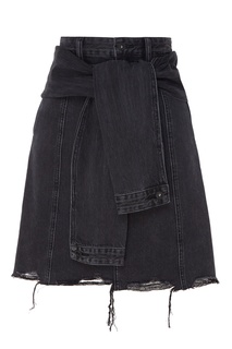 Черная джинсовая мини-юбка Mo&Co