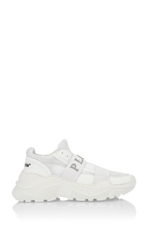 Белые кроссовки с сетчатой отделкой Philipp Plein
