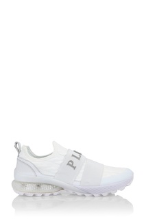 Белые текстильные кроссовки Philipp Plein