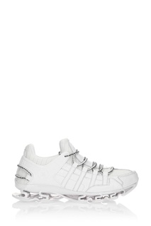 Белые кроссовки с фигурной подошвой Philipp Plein