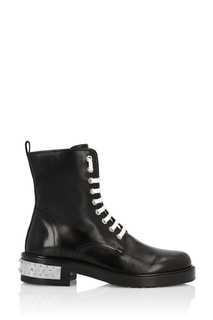 Черные ботинки на шнуровке Philipp Plein