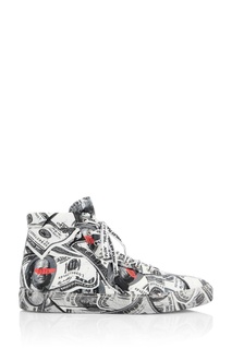 Высокие кеды с принтом Philipp Plein