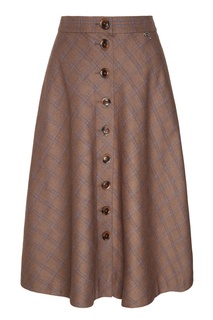 Клетчатая юбка миди на пуговицах Akhmadullina Dreams