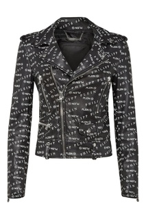 Черная куртка с логотипами Philipp Plein