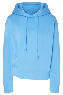 Голубое хлопковое худи Mo&Co