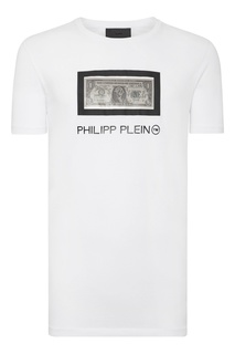 Белая футболка с принтом Philipp Plein