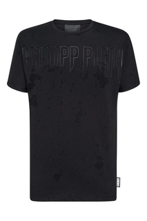 Черная футболка с принтом Philipp Plein