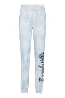 Голубые брюки с кристаллами Philipp Plein