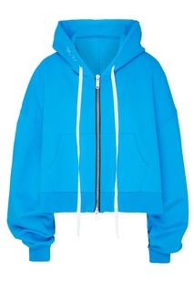 Голубое кроп-худи оверсайз Unravel Project