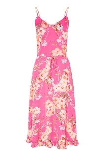Розовое платье с цветочным принтом Savages Essentiel Antwerp