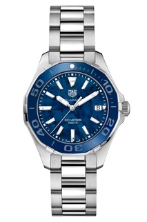 AQUARACER Кварцевые женские часы с синим циферблатом Tag Heuer