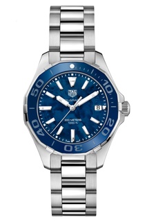 AQUARACER Кварцевые женские часы с синим циферблатом Tag Heuer