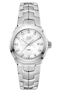 LINK Кварцевые женские часы с белым циферблатом Tag Heuer