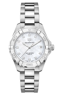 AQUARACER Кварцевые женские часы с перламутровым циферблатом Tag Heuer