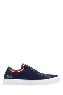 Синие кроссовки с вязаной отделкой Lacoste