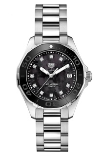 AQUARACER Кварцевые женские часы с черным циферблатом Tag Heuer