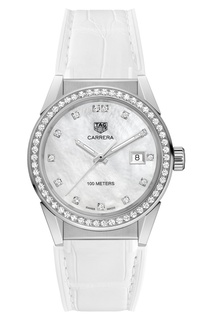 CARRERA Кварцевые женские часы с перламутром и бриллиантами Tag Heuer