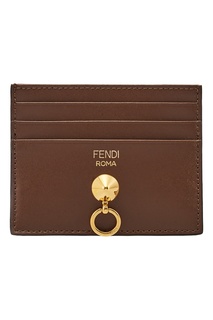 Коричневый футляр для карт Fendi