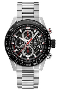 CARRERA Calibre Heuer 01 Автоматические мужские часы с черным циферблатом