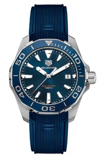 AQUARACER Кварцевые мужские часы с синим циферблатом Tag Heuer