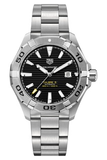 AQUARACER Calibre 5 Автоматические мужские часы с черным циферблатом Tag Heuer