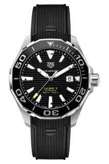 AQUARACER Calibre 5 Автоматические мужские часы с черным циферблатом Tag Heuer