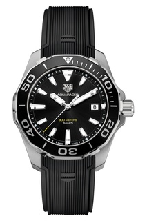 AQUARACER Кварцевые мужские часы с черным циферблатом Tag Heuer