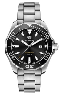 AQUARACER Кварцевые мужские часы с черным циферблатом Tag Heuer