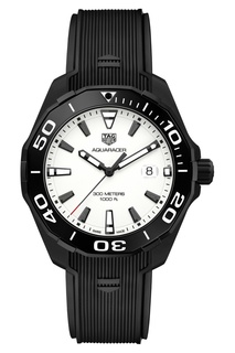 AQUARACER Кварцевые мужские часы с белым циферблатом Tag Heuer