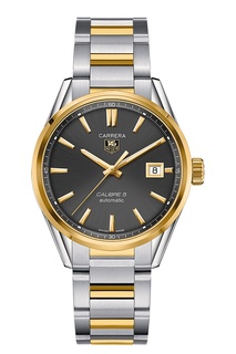 CARRERA Calibre 5 Автоматические мужские часы из стали и золота Tag Heuer