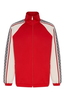 Красная олимпийка с контрастными рукавами Gucci Man