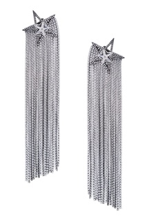 Черные серьги с кристаллами Star Caviar Jewellery