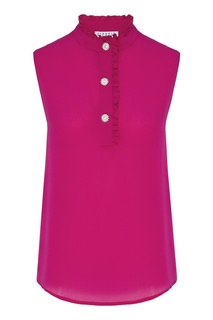 Шелковый топ цвета фуксия Claudie Pierlot