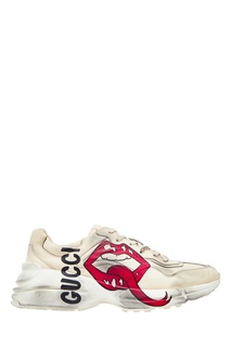 Кроссовки Rhyton с принтом "Mouth" Gucci Man