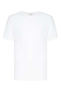Белая льняная футболка Sandro