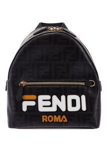Черный мини-рюкзак с монограммами FF Fendi