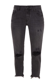 Темно-серые джинсы с эффектом поношенности One Teaspoon