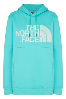 Бирюзовое худи с белым логотипом The North Face