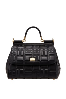 Стеганая черная сумка Miss Sicily Dolce & Gabbana