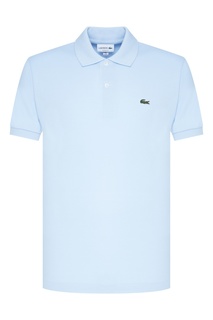 Голубое поло с логотипом Lacoste