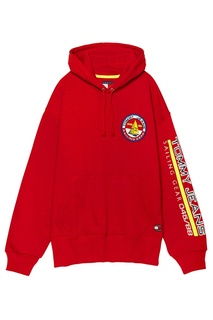 Красное худи с логотипами Tommy Jeans