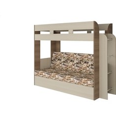 Кровать Атлант Карамель 75 Лас-Вегас (Kraft, Las-vegas 004) ясень шимо светлый, ясень шимо темный Atlant