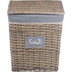Корзина бельевая Natural House прямоугольная Лён, Д470 Ш350 В550, серый