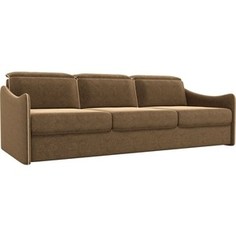 Прямой диван Лига Диванов Скарлетт вельвет коричневый