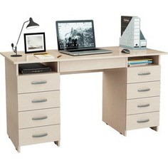 Стол письменный Мастер Милан-10Я (дуб молочный) МСТ-СДМ-10-ЯЩ-ДМ-16