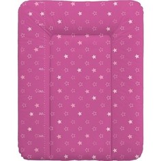 Матрас пеленальный Ceba Baby 70*50 см мягкий на комод Stars dark pink W-143-066-132