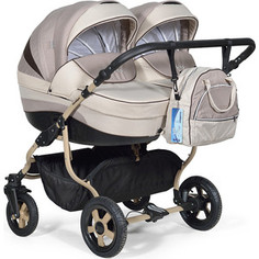Коляска для двойни Indigo INDIGO DUO 18 47 (бежевый+св.бежевый+коричневый)