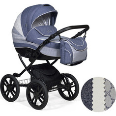 Коляска 2 в 1 Indigo INDIGO 18 Special Plus 14 Sp 07 (джинс+св.синий+белая кожа)