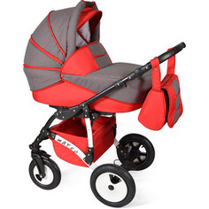 Коляска 2 в 1 Alis MATEO 17 Ma 22 (серый+красный)